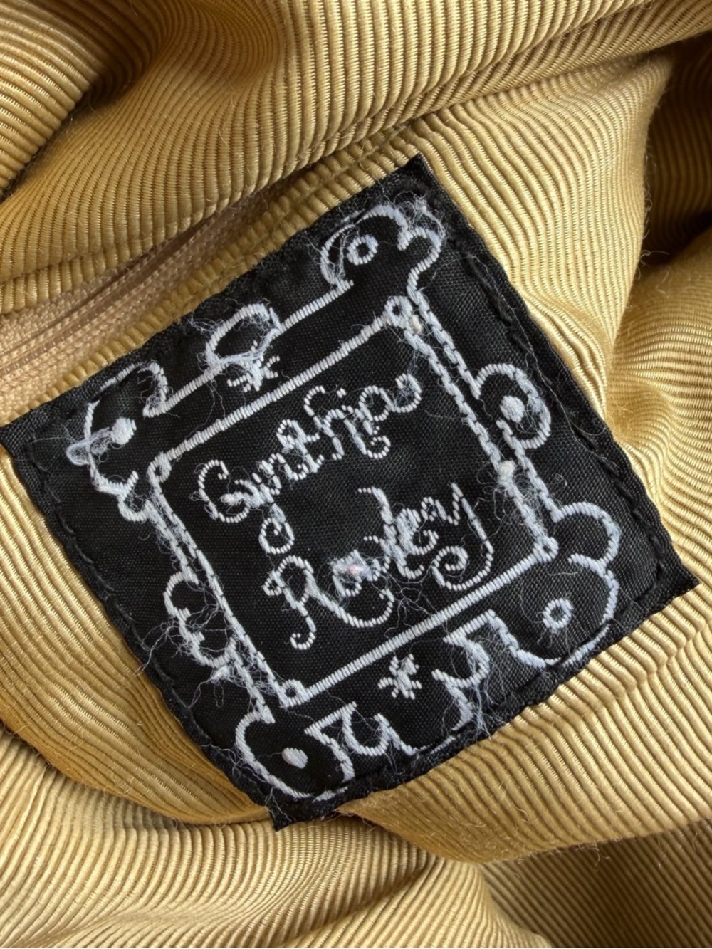 Cynthia Rowley Brown and Cream Velvet Pattern Shoulder Bag - Picture 8 of 8